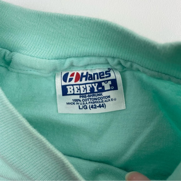 Vintage 90’s Teal CRES Zoological Soceity San Diego T-Shirt Single Stitch Sz L - Picture 8 of 9